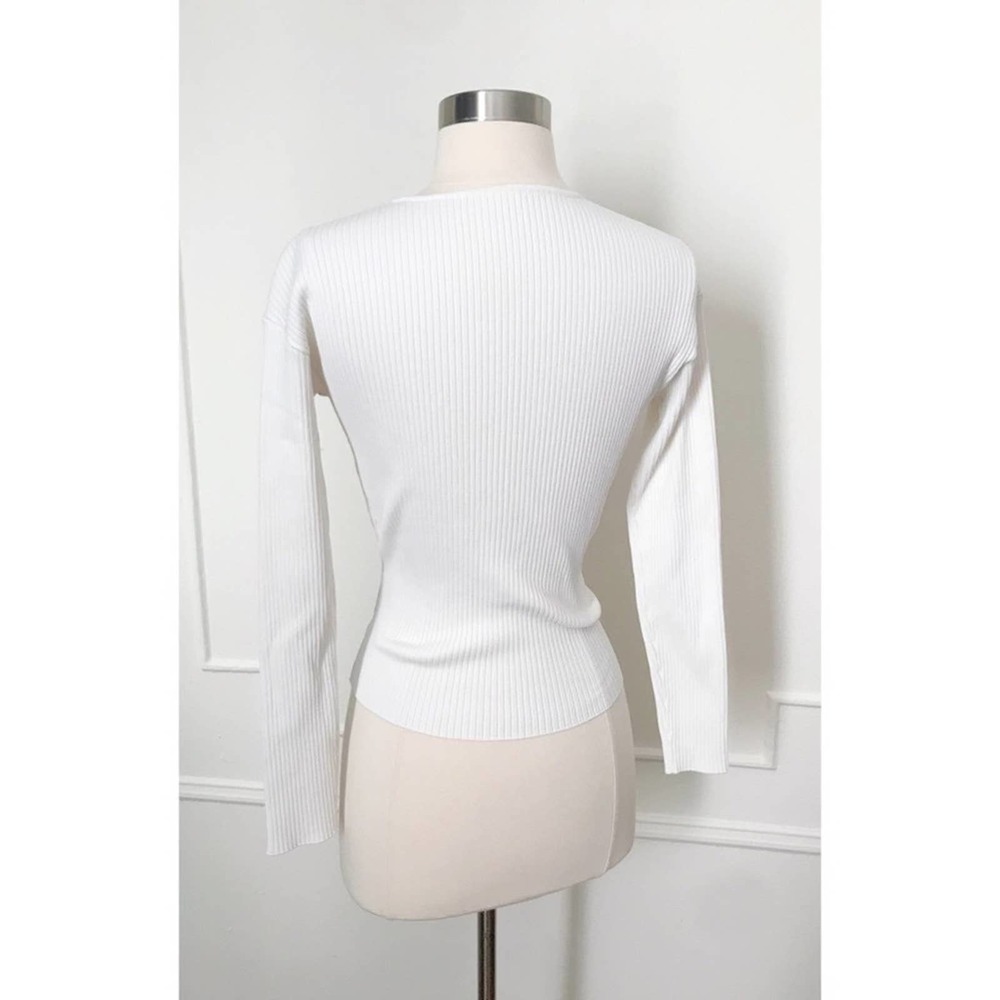 Jonathan Simkhai Deep Rib Wrap Top Size Xs - image 5